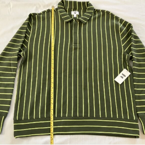 Mode of One Men's Long Sleeve French Terry Shirt Wild Ivy Size L - Picture 5 of 6